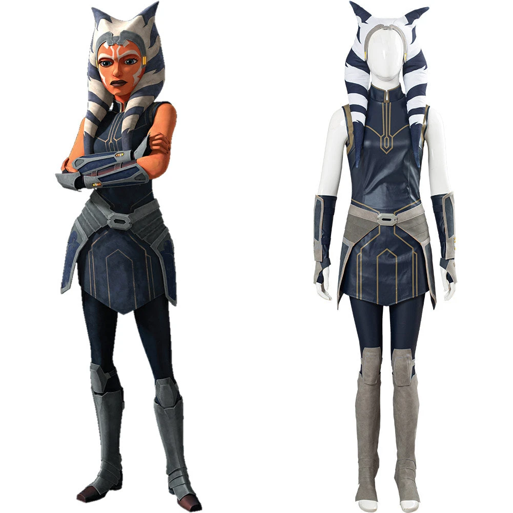 Star Wars: Clone Wars Season 7 Ahsoka Tano Tenue Femme Halloween Carnaval Cosplay Costume 3 Star Wars: Clone Wars Season 7 Ahsoka Tano Tenue Femme Halloween Carnaval Cosplay Costume