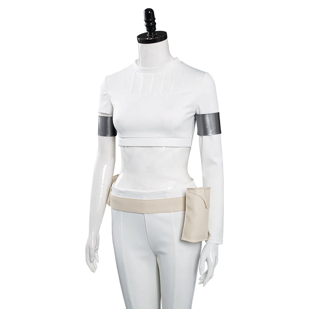 Star Wars Padmé Amidala Padme Tenue Blanche Cosplay Costume 9 Star Wars Padmé Amidala Padme Tenue Blanche Cosplay Costume – Image 7