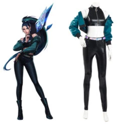 League Of Legends LOL KDA Kaisa Pantalon Manteau Halloween Carnaval Cosplay Costume