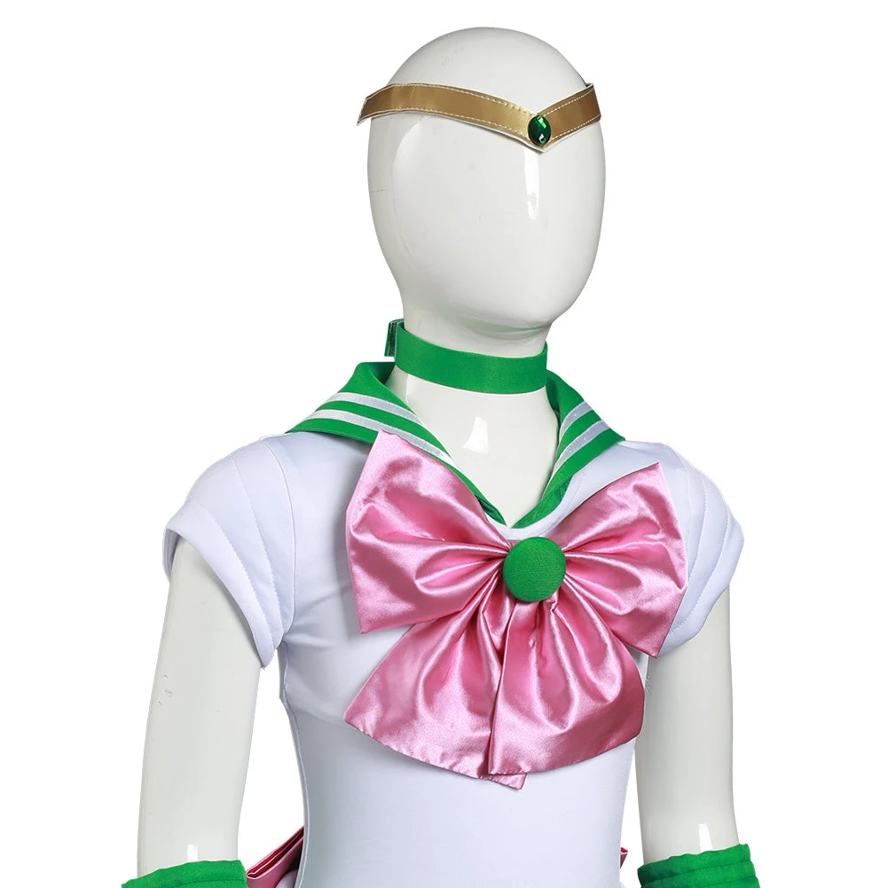 Sailor Moon Kino Makoto Sailor Jupiter Enfant Cosplay Costume 9 Sailor Moon Kino Makoto Sailor Jupiter Enfant Cosplay Costume – Image 7