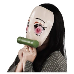 Demon Slayer Kimetsu No Yaiba Kamado Nezuko Cosplay Masque -Newcossky f456f236e1a132bca035612b0e91b15d