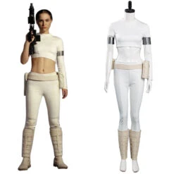 Star Wars Padmé Amidala Padme Tenue Blanche Cosplay Costume