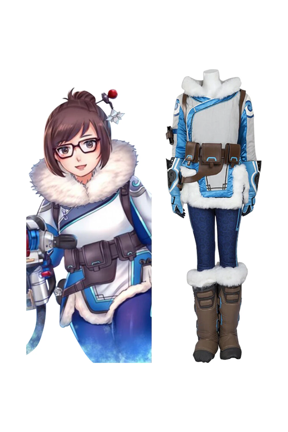 Overwatch OW Mei Mei-Ling Zhou Cosplay Costume 3 Overwatch OW Mei Mei-Ling Zhou Cosplay Costume