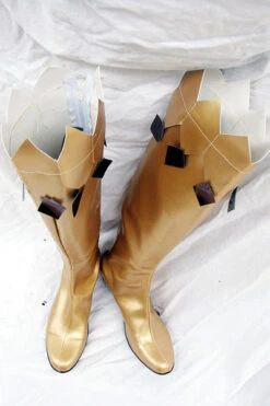 Sailor Moon Botte D'or Cosplay Chaussures -Newcossky sailor moon cosplay boots shoes golden yellow 1