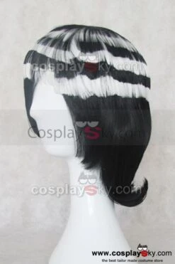 Soul Eater Death The Kid Cosplay Perruque -Newcossky soul eater death the kid stratified black and white cosplay wig 1