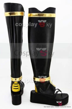 Touken Ranbu Tsurumaru Kuninaga Botte Cosplay Chaussures Version Noire -Newcossky touken ranbu tsurumaru kuninaga boots cosplay shoes black version 2