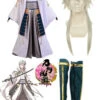 Touken Ranbu Tsurumaru Kuninaga Cosplay Costume + Perruque + Chaussures -Newcossky touken ranbu tsurumaru kuninaga cosplay costume wigs shoes