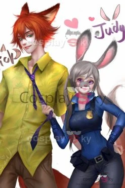 Zootopia Lapin Judy Cosplay Perruque Longue Ver.2 -Newcossky zootopia rabbit judy long cosplay wigs ver.2 5